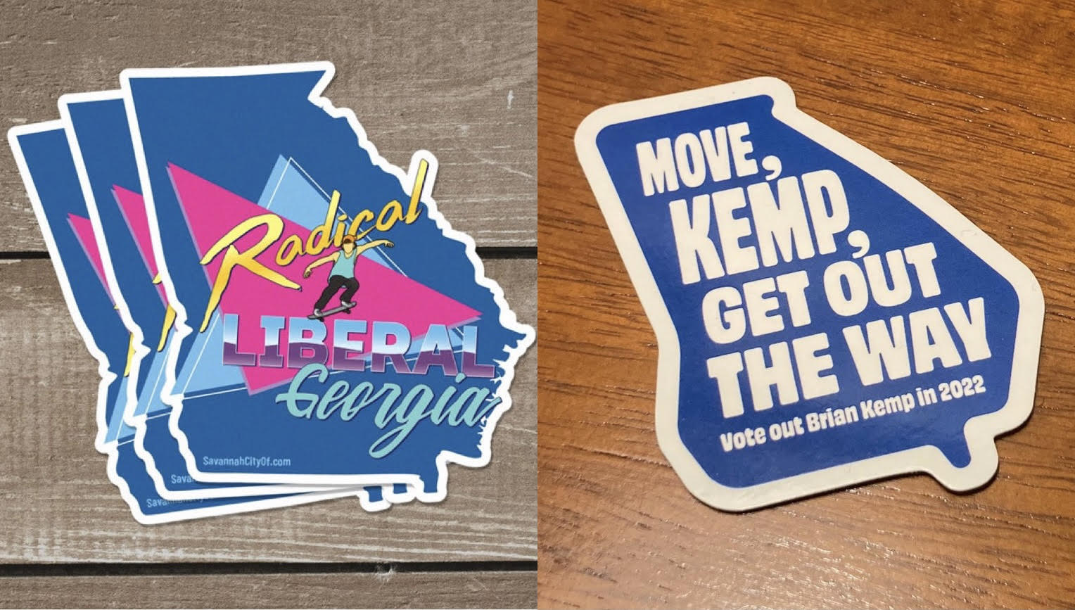 Stickin’ it to the man: Two sticker designs celebrate Georgia progressivism, benefit New Georgia Project