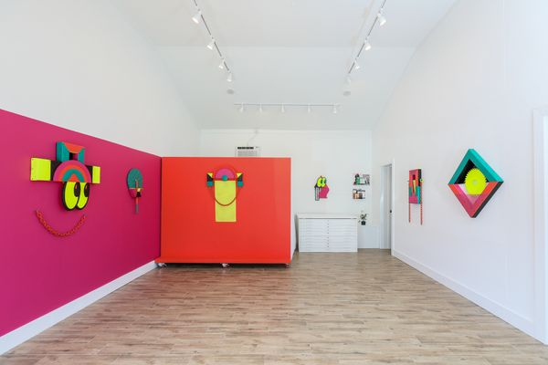 Bright and bold 'Strawberry, Plum, Lemon-Lime' by Joshua Edward Bennett on display at Cleo the Gallery