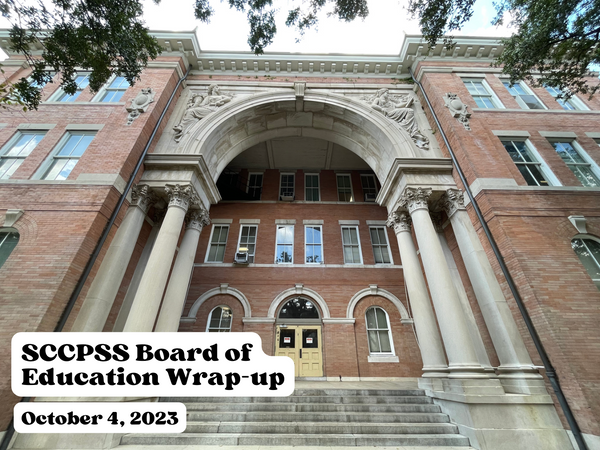 SCCPSS Board of Education Wrap-up, Oct. 4