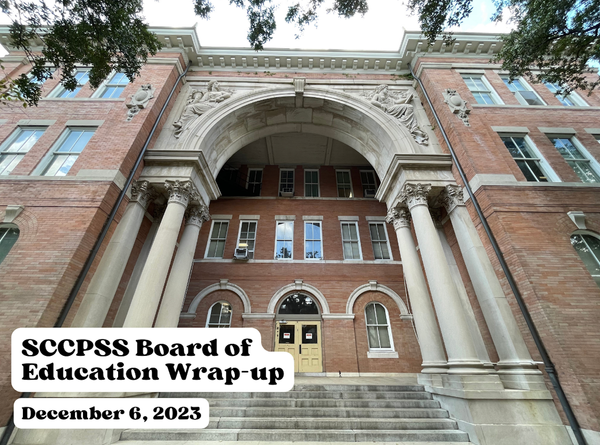 SCCPSS Board of Education Wrap-up, Dec. 6